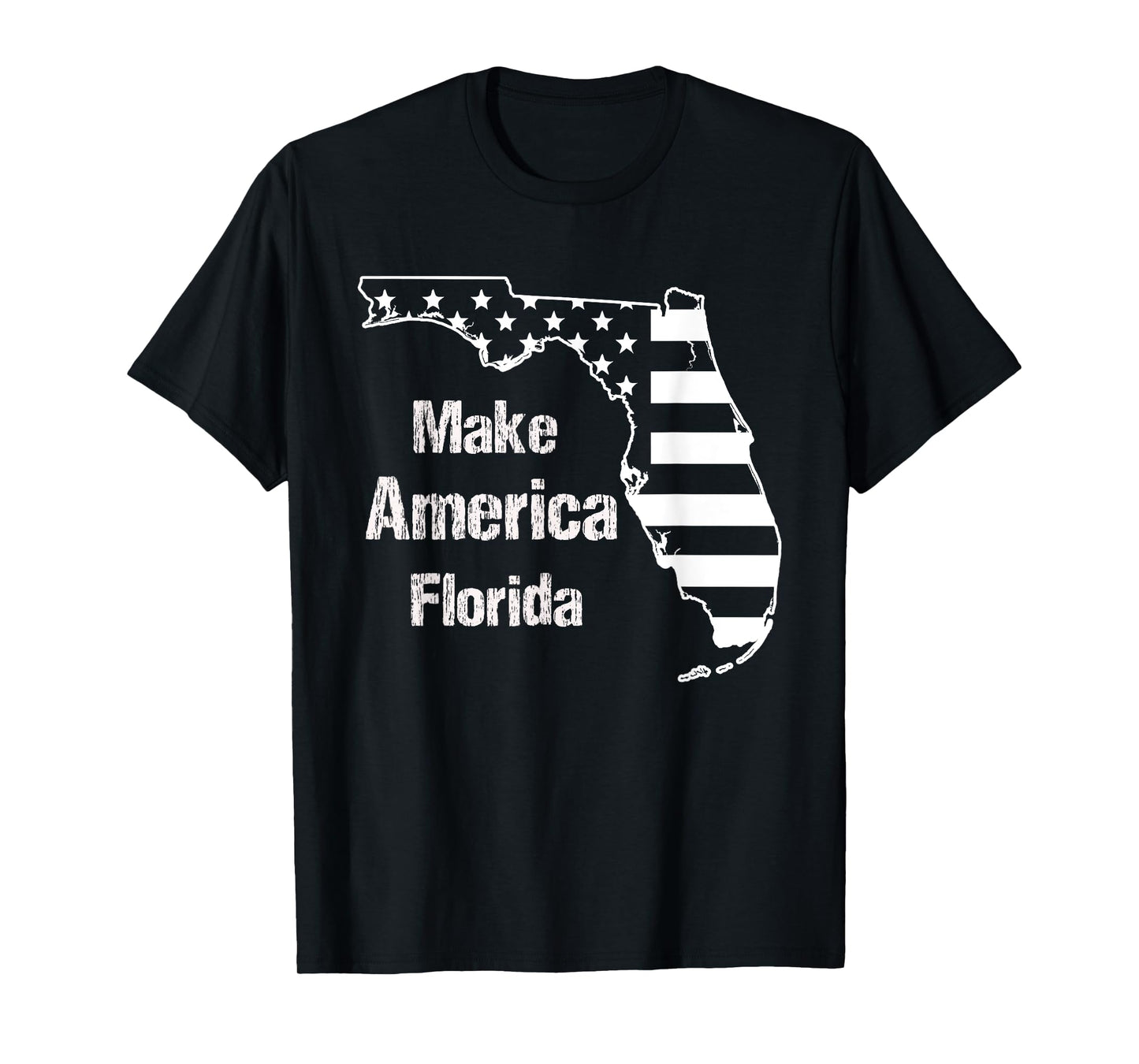 Funny Make America Florida American Flag Retro Vintage T-Shirt