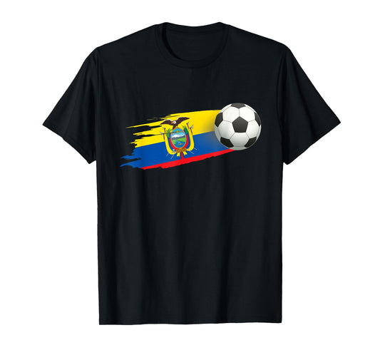 Ecuador Flag Jersey - Soccer Ball Football T-Shirt