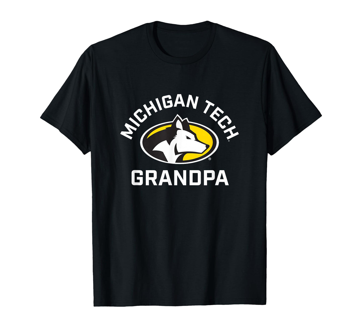 Michigan Tech Huskies Arched Grandpa T-Shirt