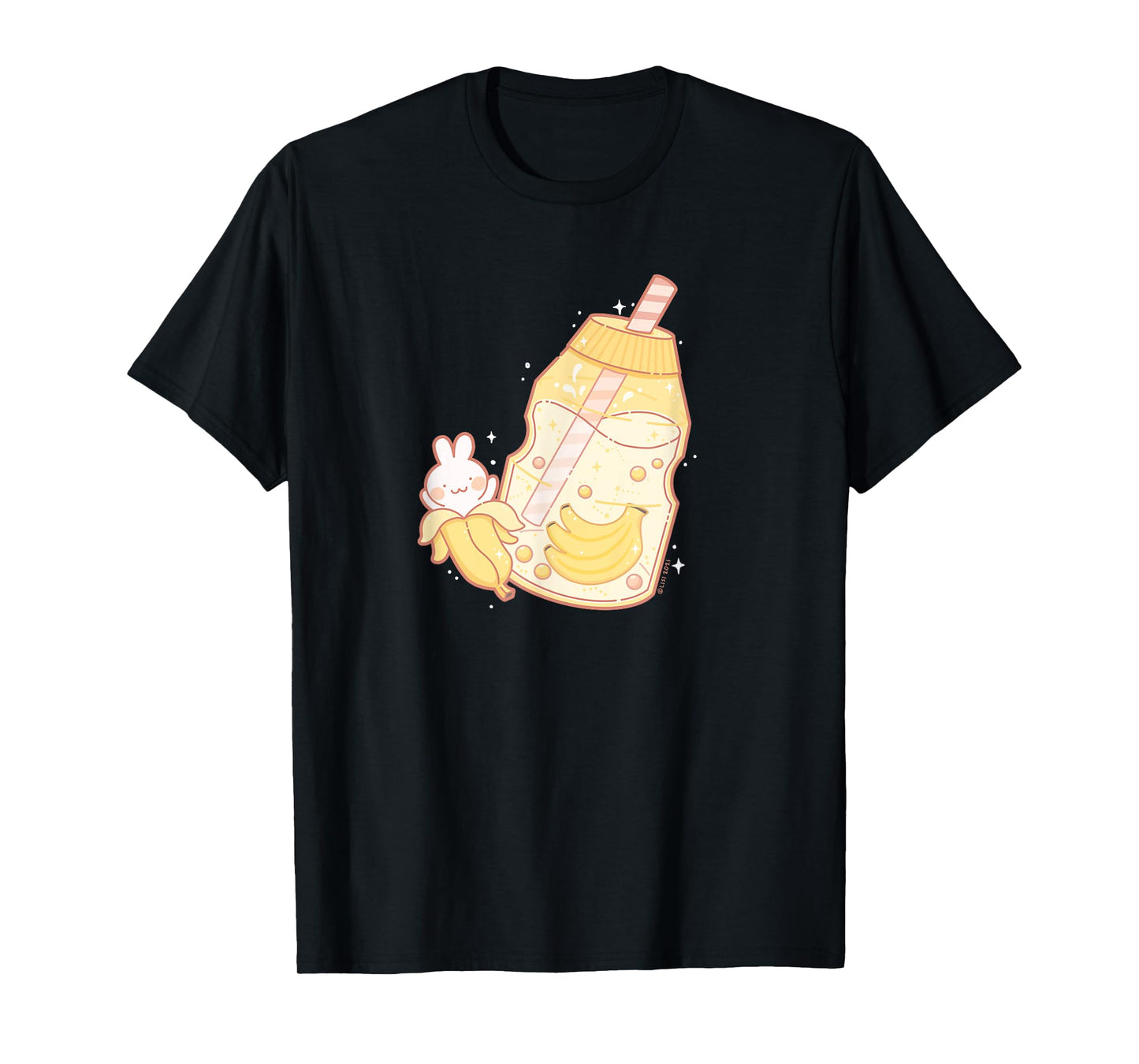 Banana Milk Drink Cute Bunny Kawaii Aesthetic T-Shirt