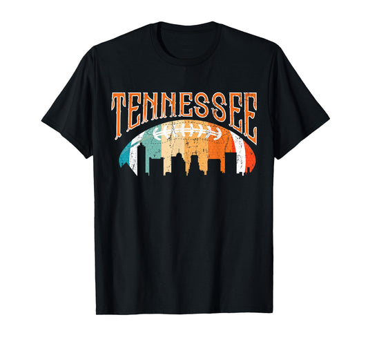 Retro Tennessee Football Fan Vintage City Skyline T-Shirt