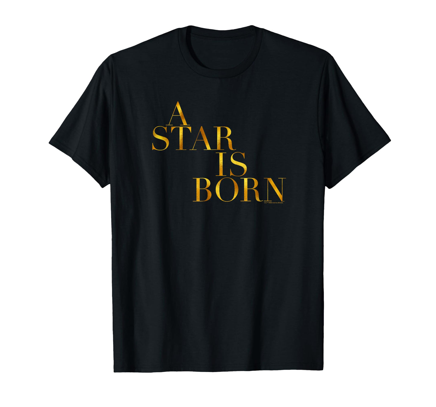 WB100 A Star Is Born Classic Gold Movie Logo T-Shirt