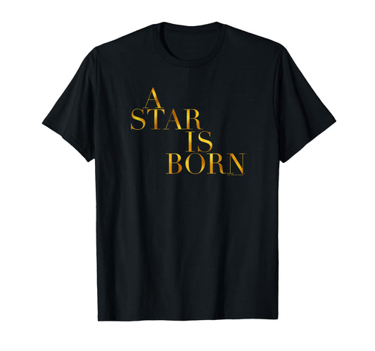 WB100 A Star Is Born Classic Gold Movie Logo T-Shirt