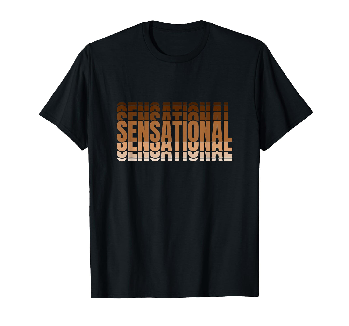 Brown Sensational Brown Color Graphic T-Shirt
