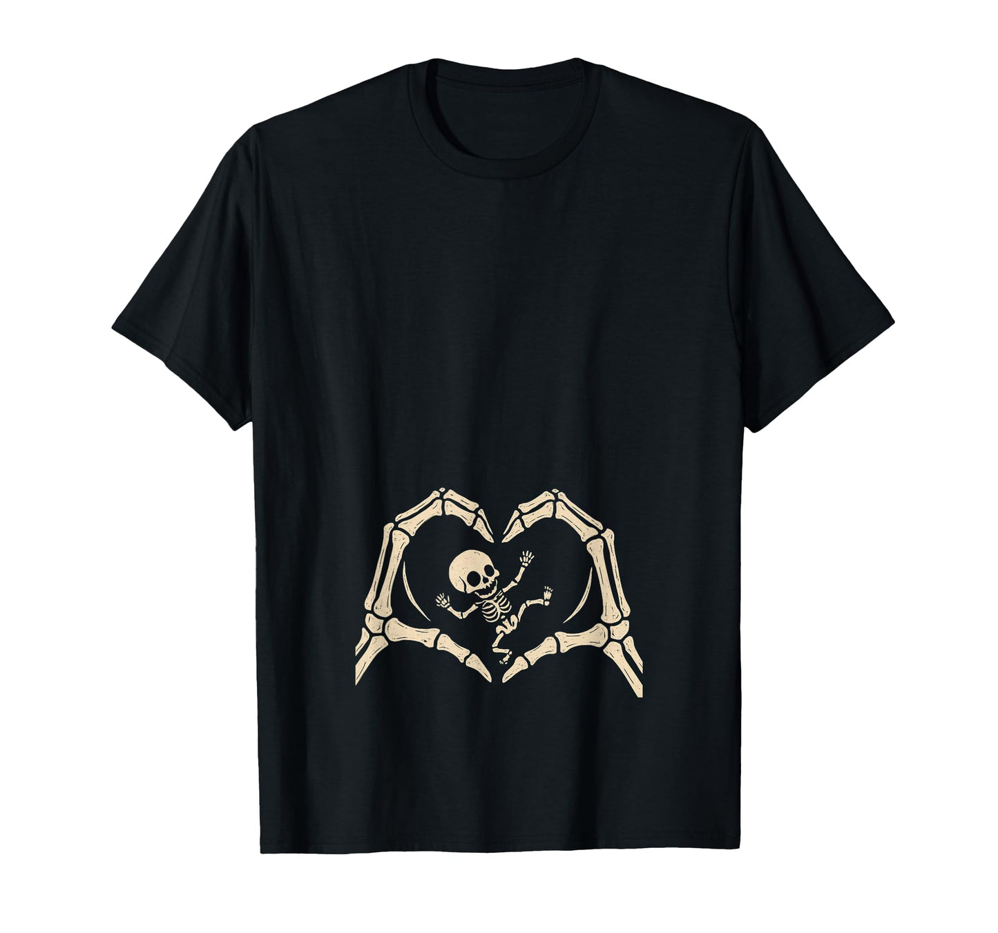 Pregnant Baby Skeleton Spooky Season New Mom Halloween T-Shirt