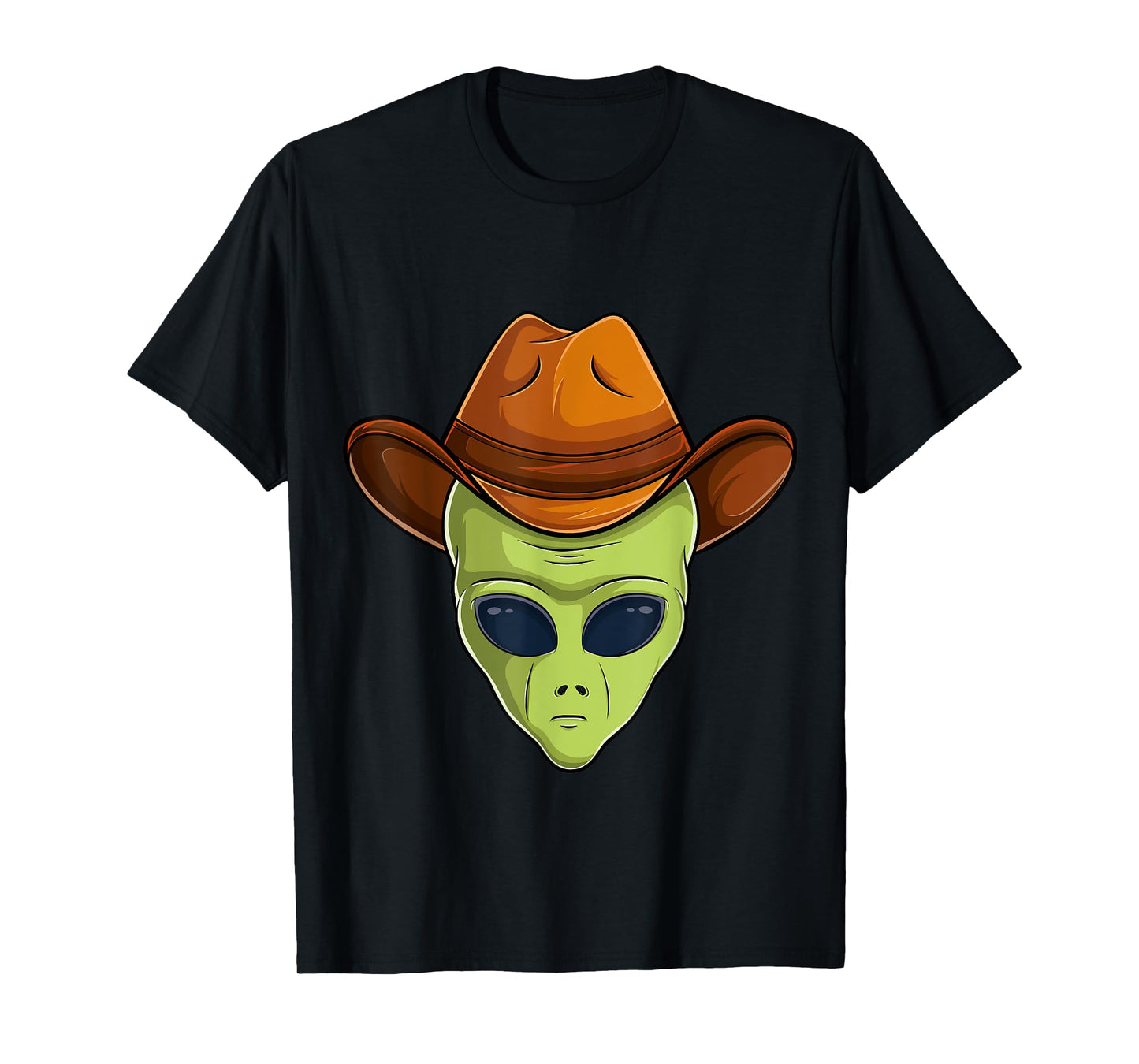 alien face cowboy hat costume Halloween kids UFO cosplay men T-Shirt