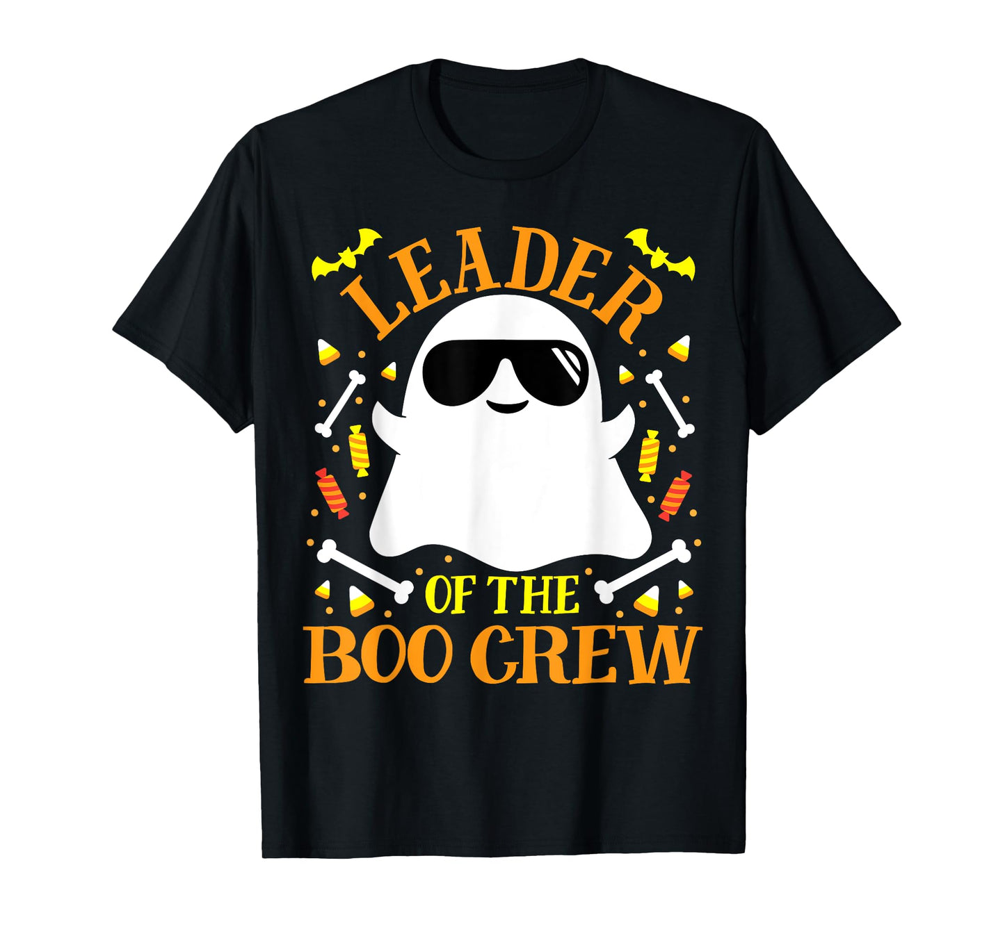 Leader Boo Crew Ghost Matching Funny Set Boy Girl Halloween T-Shirt
