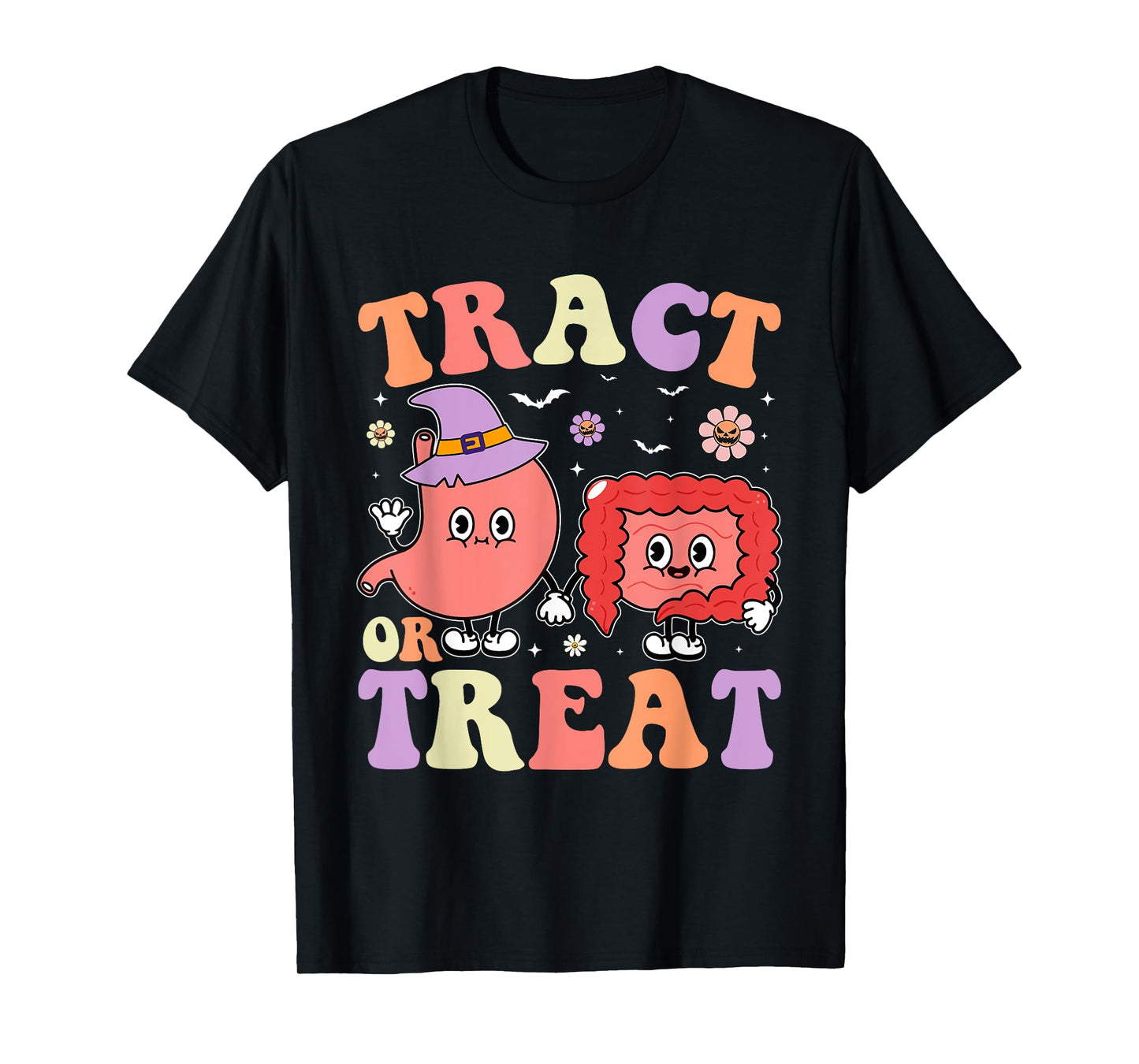 Tract Or Treat Endoscopy Nurse Halloween Cute Gastro Crew T-Shirt