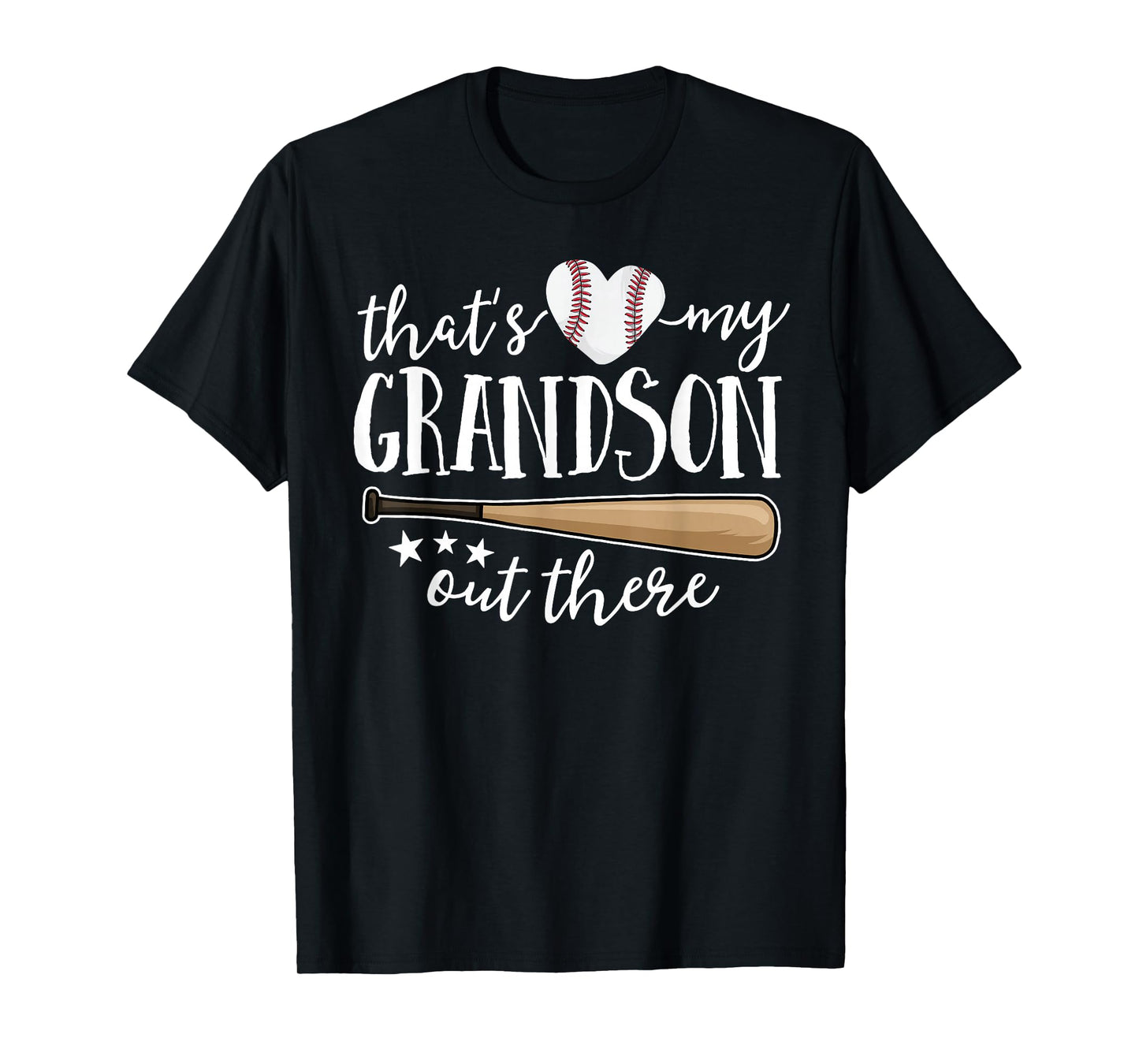 That's My Grandson Out There Gift Women Baseball Grandma T-Shirt
