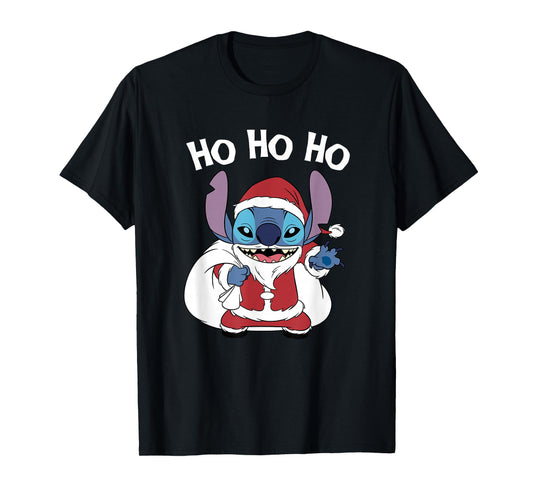 Disney Lilo & Stitch Christmas Santa Claus Stitch Ho Ho Ho T-Shirt