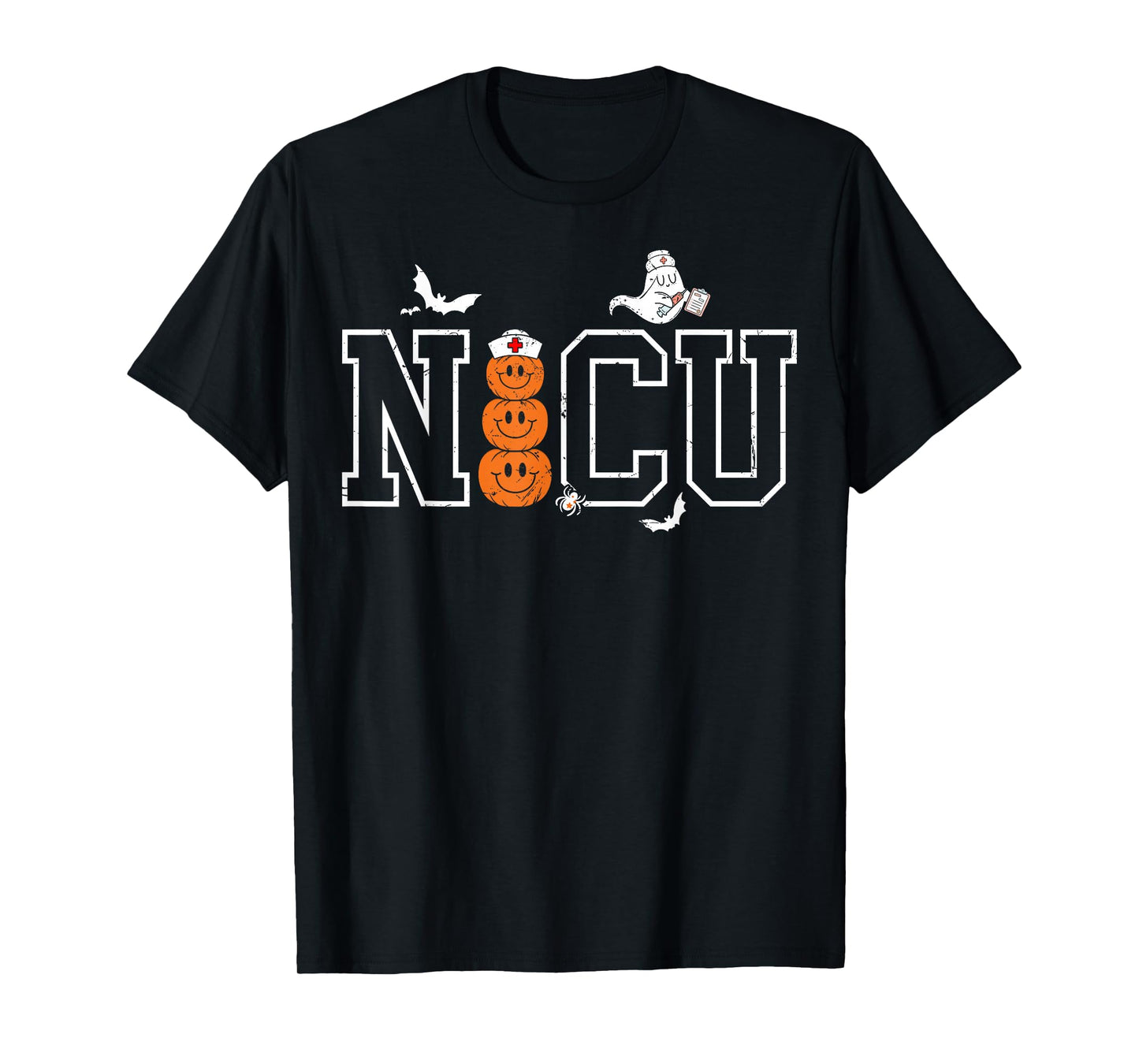 Groovy NICU Nurse Halloween Ghost Costume Neonatal Nurse T-Shirt