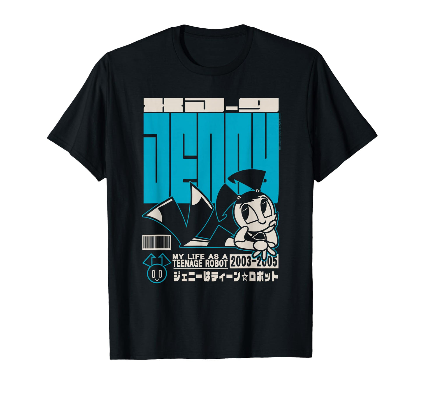 My Life as a Teenage Robot Jenny Cute Kanji Cartoon T-Shirt