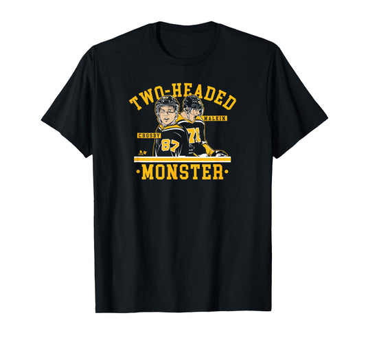 Crosby & Malkin - 2-Headed Monster - Pittsburgh Hockey T-Shirt