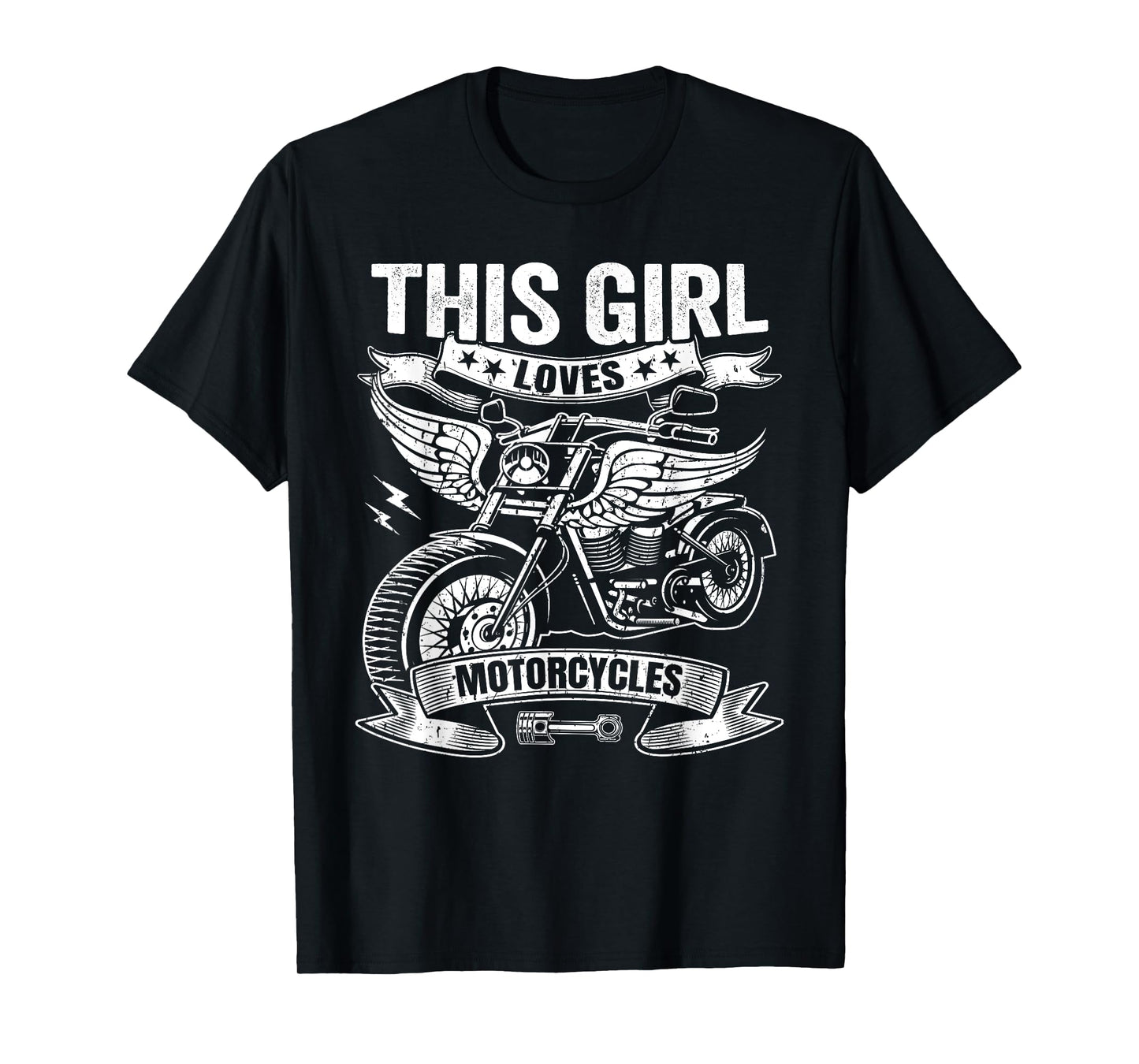 Biker Girl Motorcyclist This Girl Loves Motorcycles T-Shirt