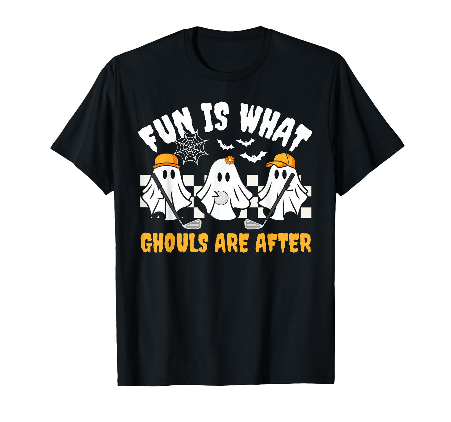 Ghost Golf Ball Player Funny Halloween Costume For Men Women T-Shirt