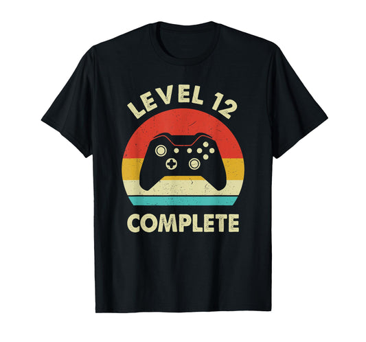 Level 12 Complete 12th Wedding Anniversary For Him Her Funny T-Shirt