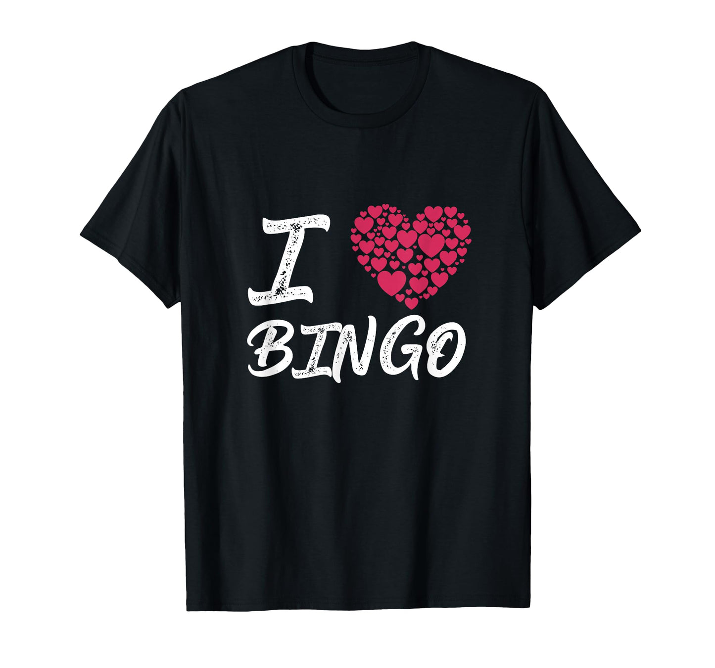 I Love Bingo Heart Player Gambling Lottery Game T-Shirt