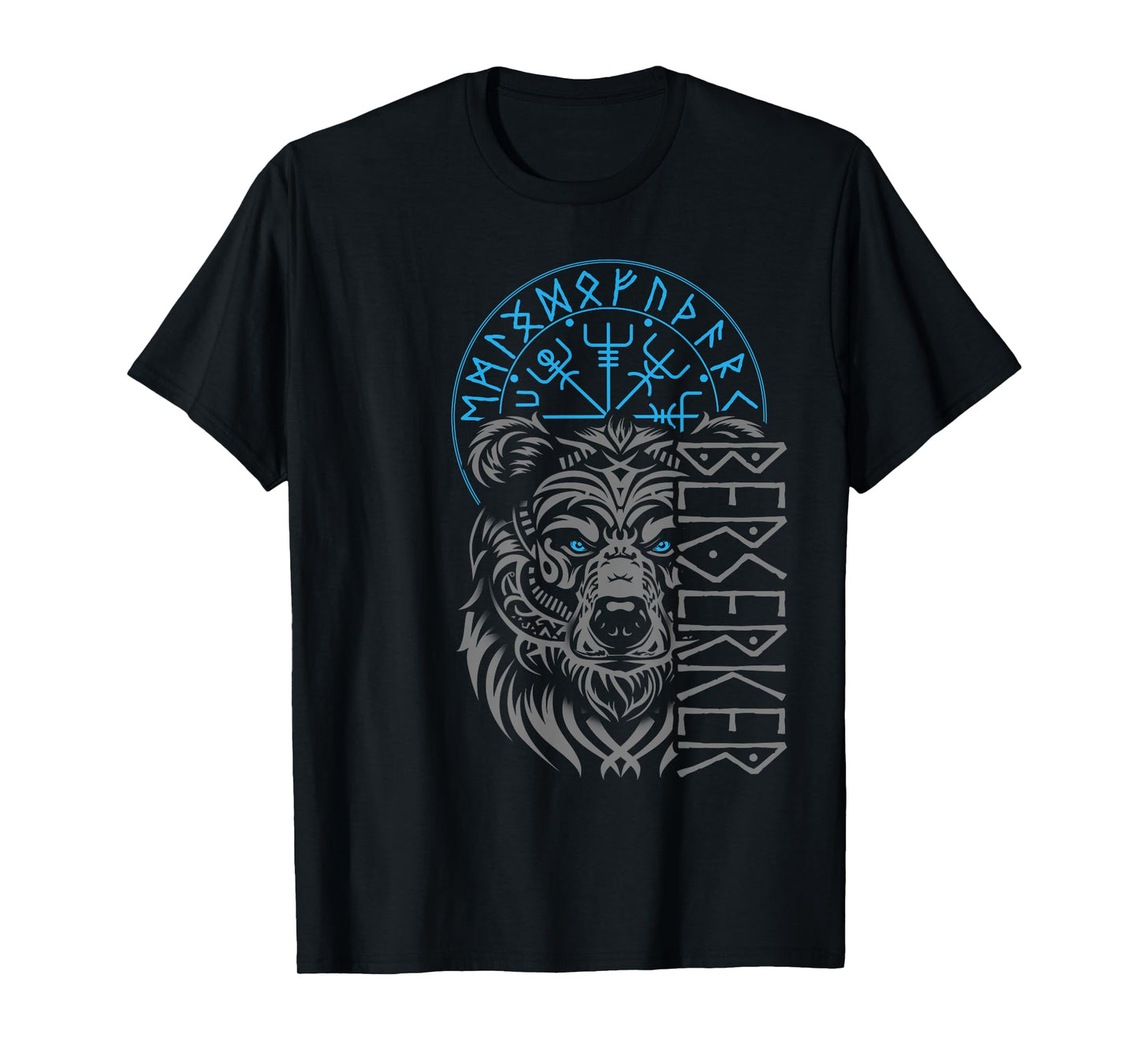 Berserker & Viking Compass - Norse Bear Design T-Shirt