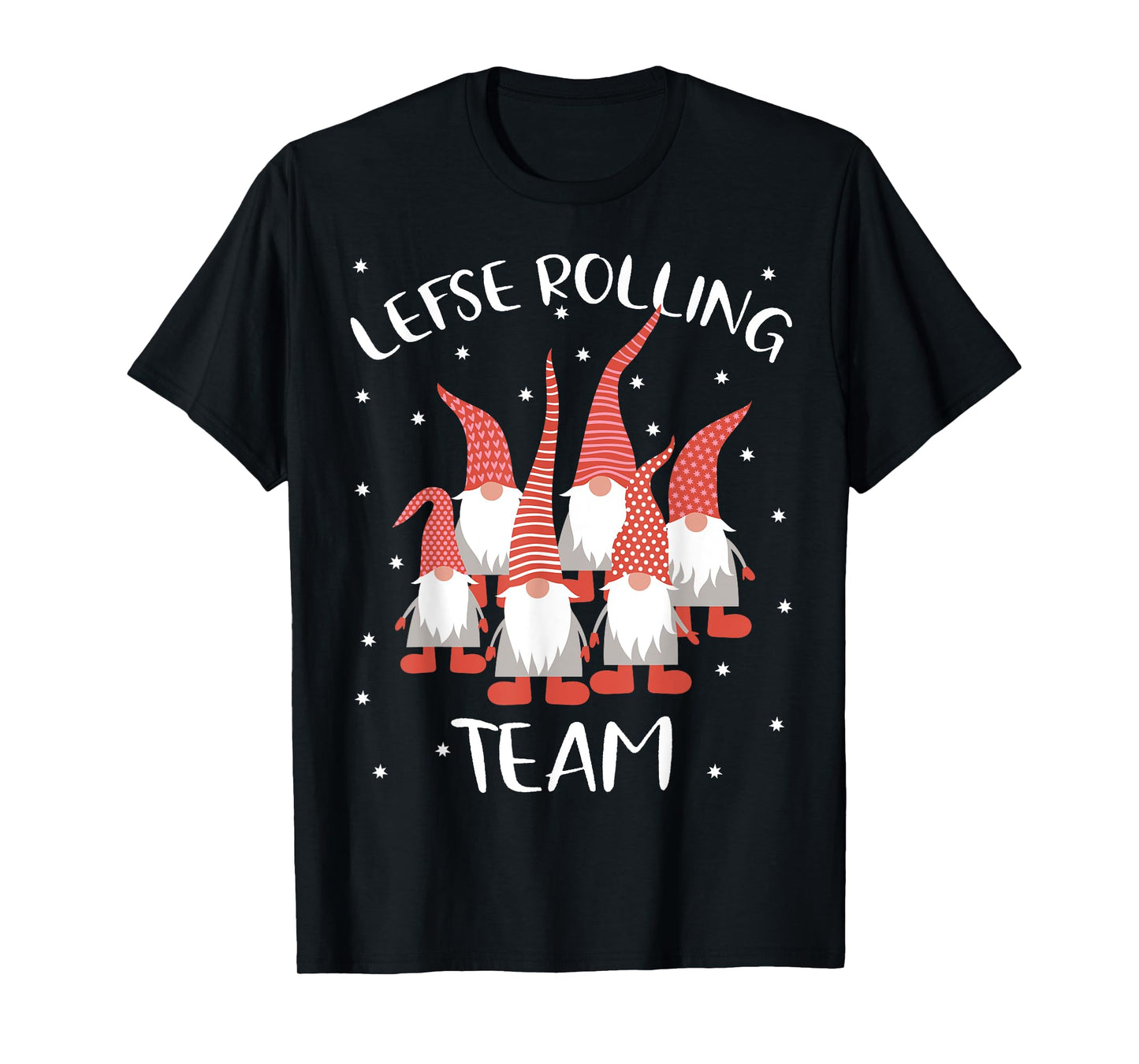 Lefse Rolling Team God Jul Gnome Tomte Xmas Santa Christmas T-Shirt