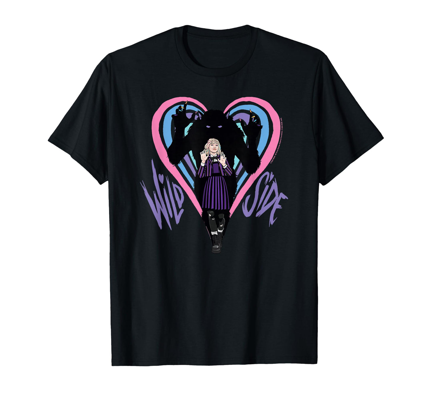 Wednesday Season 2 Wild Side Enid Werewolf Silhouette T-Shirt
