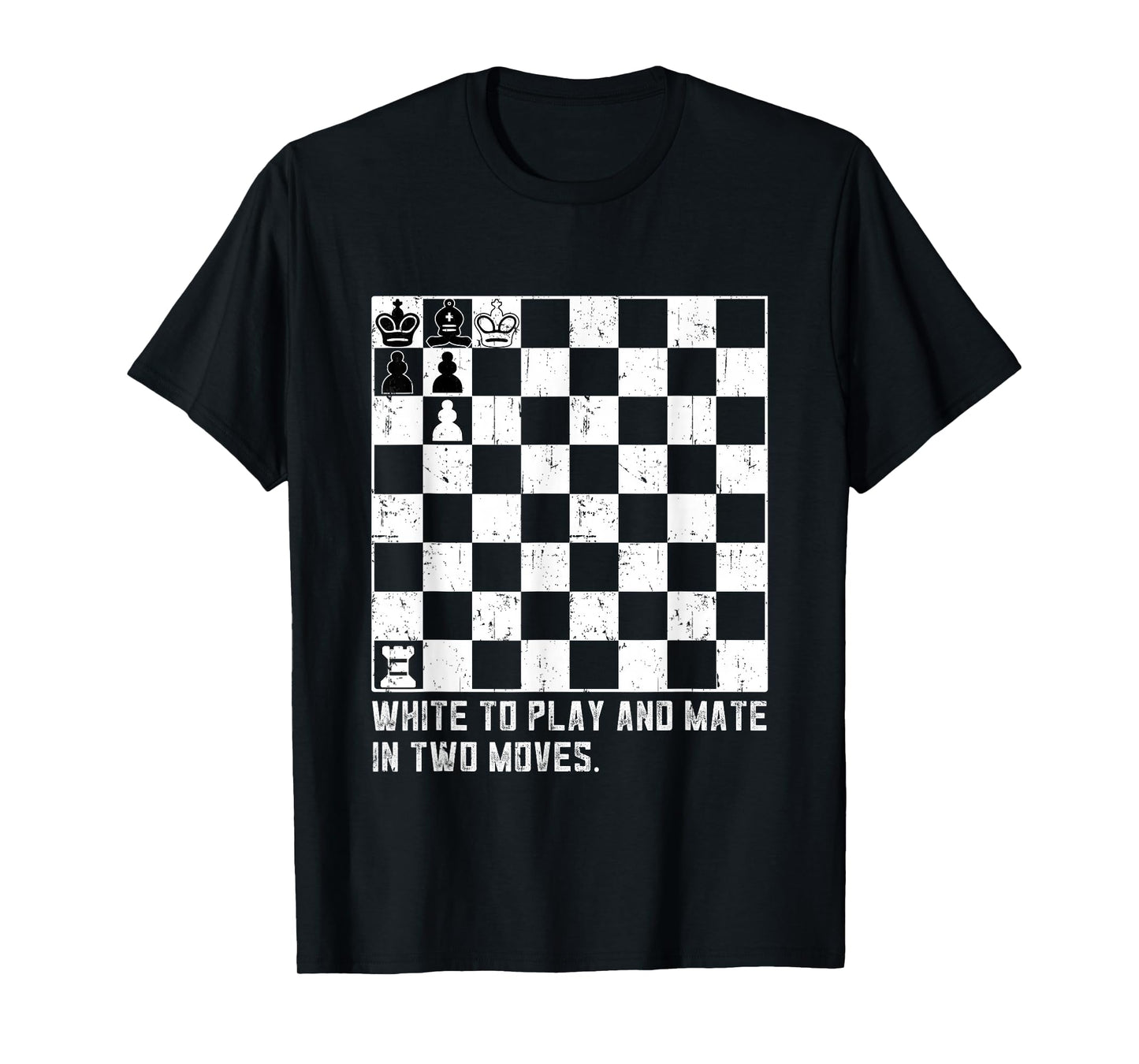 White to Play and Mate in Two Moves Chess Puzzle T-Shirt