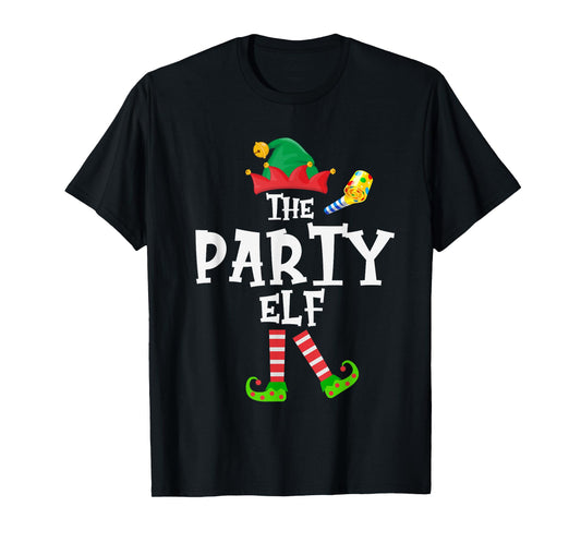 The Party Elf - Funny Matching Family Group Christmas T-Shirt