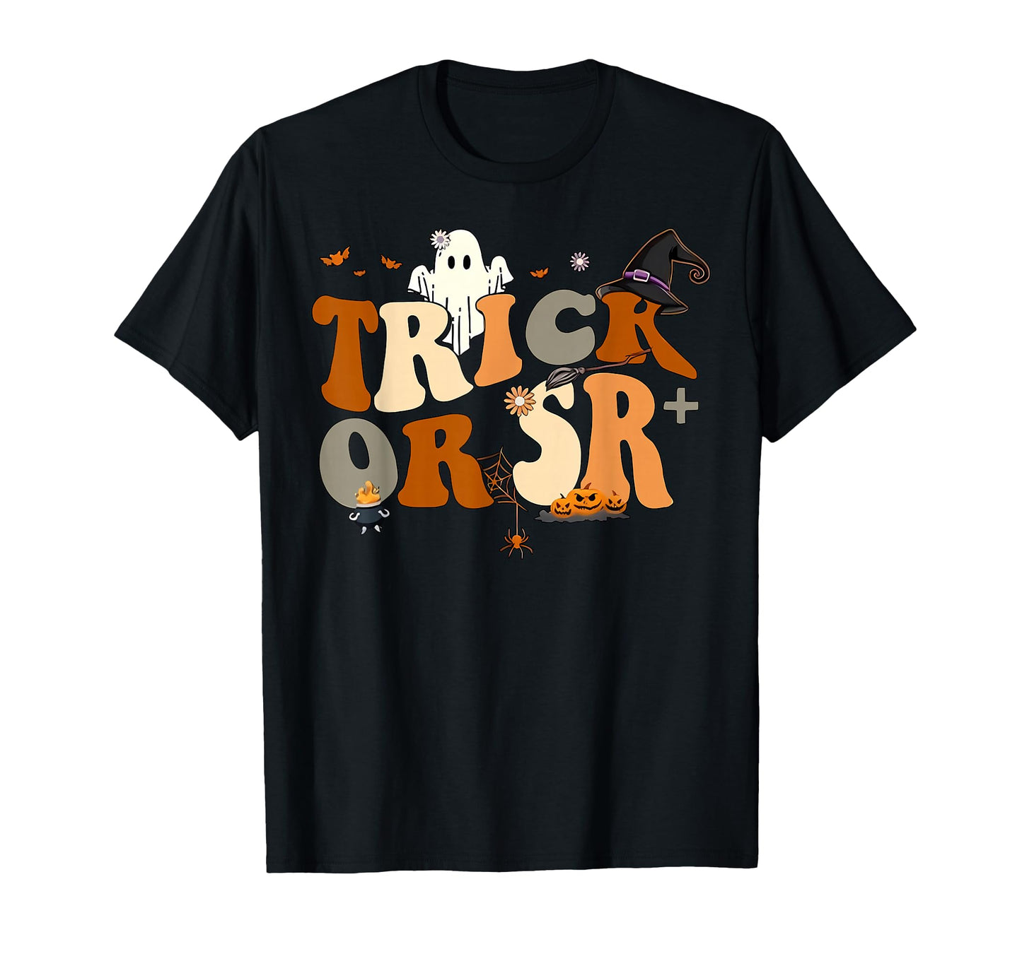 Trick Or SR+ ABA Ghost Halloween Applied Behavior Analysis T-Shirt