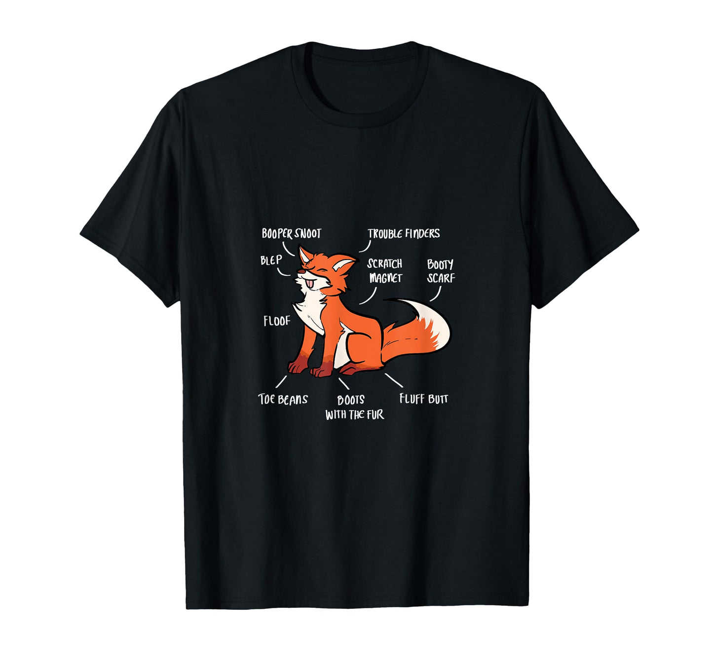 Anatomy Of A Fox Fox Lover T-Shirt