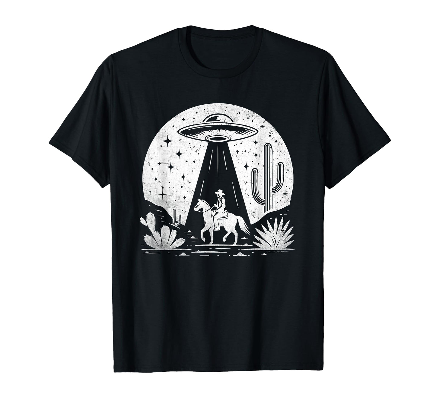 UFO Western Retro Vintage Cowboy Western Rodeo Howdy Alien T-Shirt