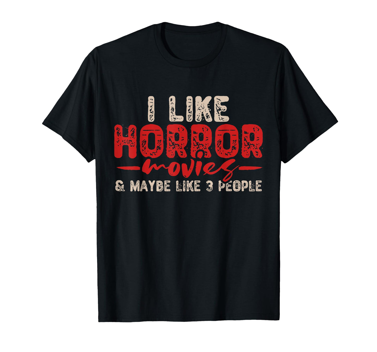Horror Movie Gifts Unisex Adult Black Crew Neck Short Sleeve T-Shirt Small