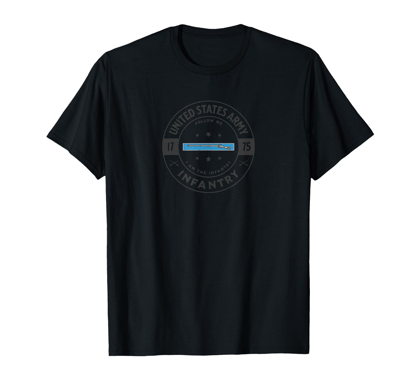 US Army Expert Infantry Badge Black Washed T-Shirt