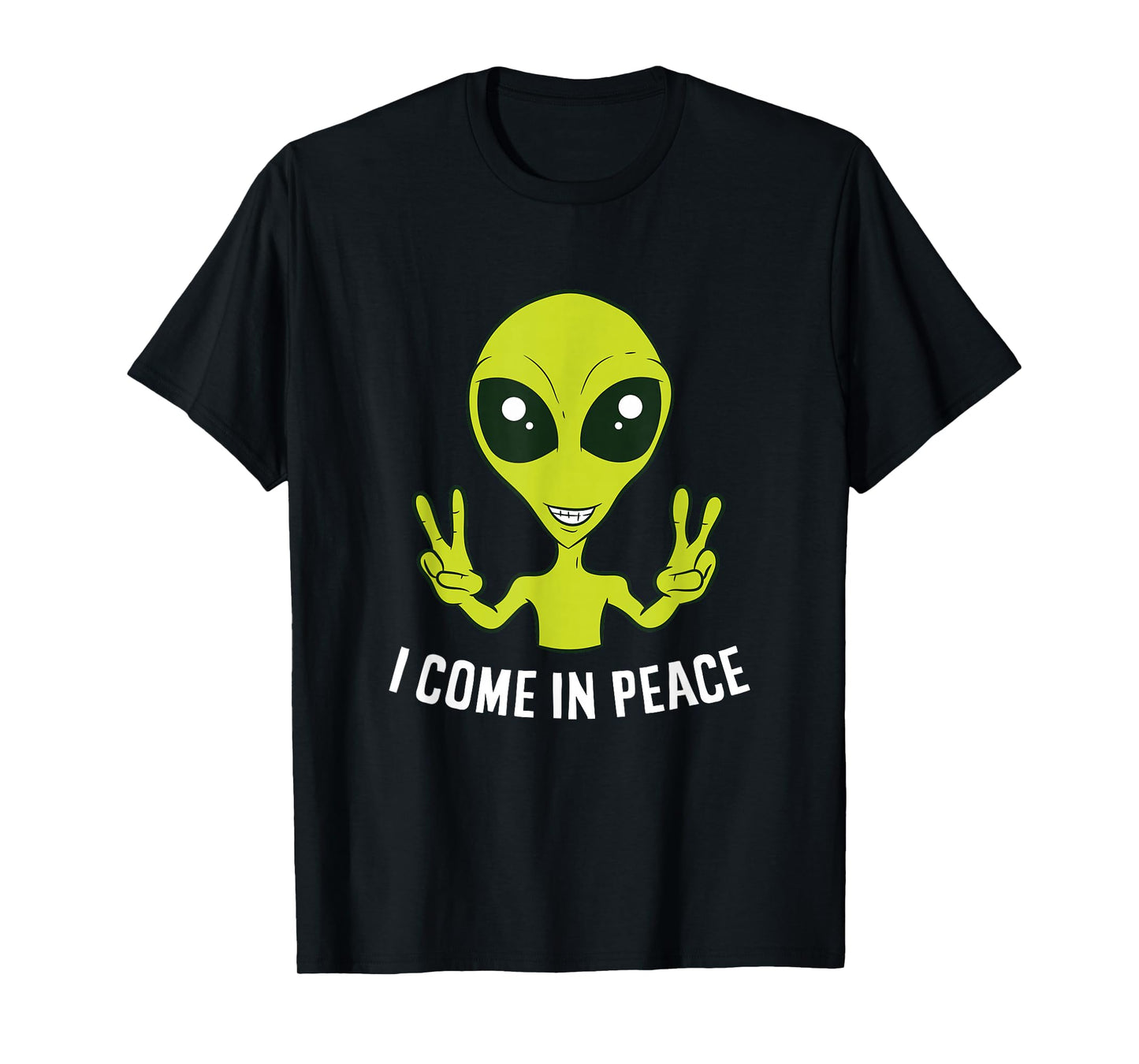 Cute Alien I Come In Peace Space Rave EDM Music Alien T-Shirt