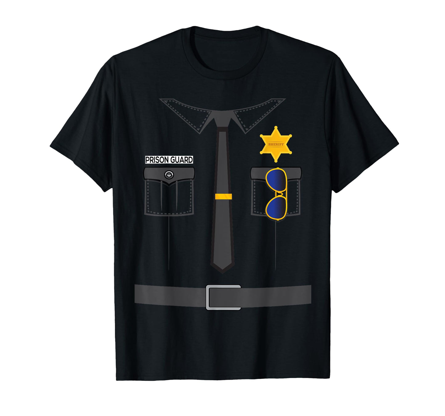 Prison Guard Correctional Officer Easy Halloween Costume Fun T-Shirt