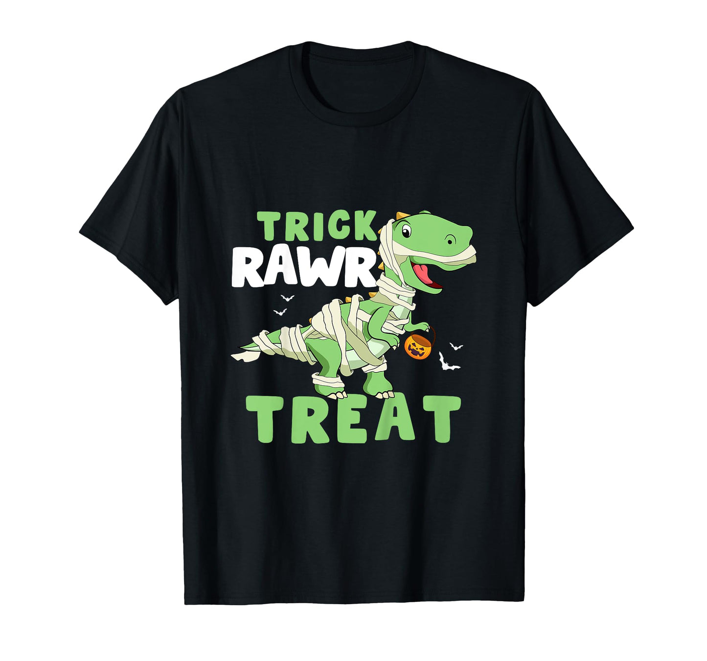 Kids Trick Rawr Treat Halloween Dino Dinosaurus Toddler Boy T-Shirt