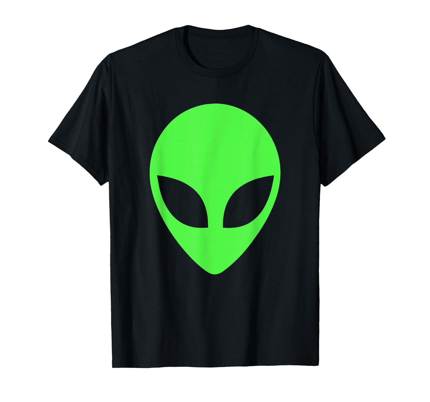 Green Alien Head Apparel 90's Style Clothing Funny Alien T-Shirt