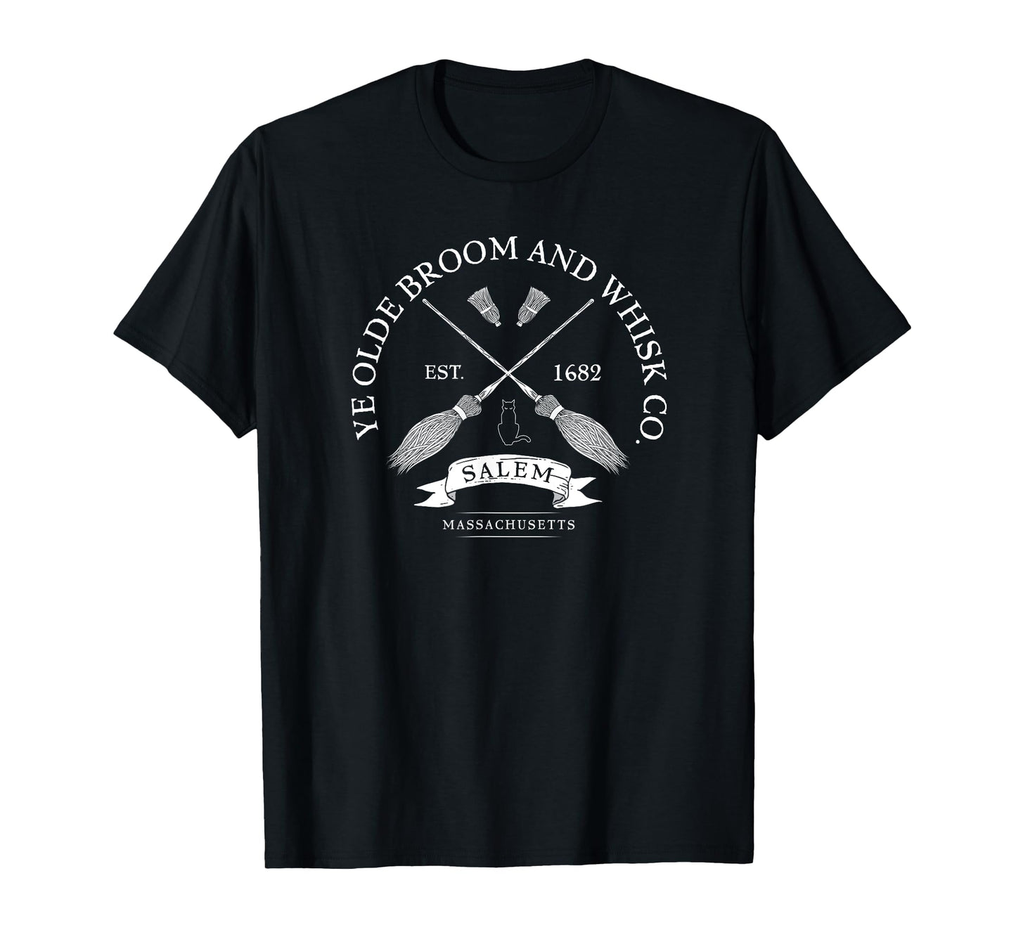 Ye Olde Broom Co - Salem Mass. Est 1682 Halloween T Shirt T-Shirt