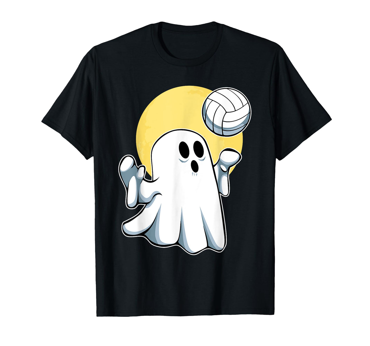 Ghost Volleyball Player Lazy Halloween Costume Cute Sport T-Shirt