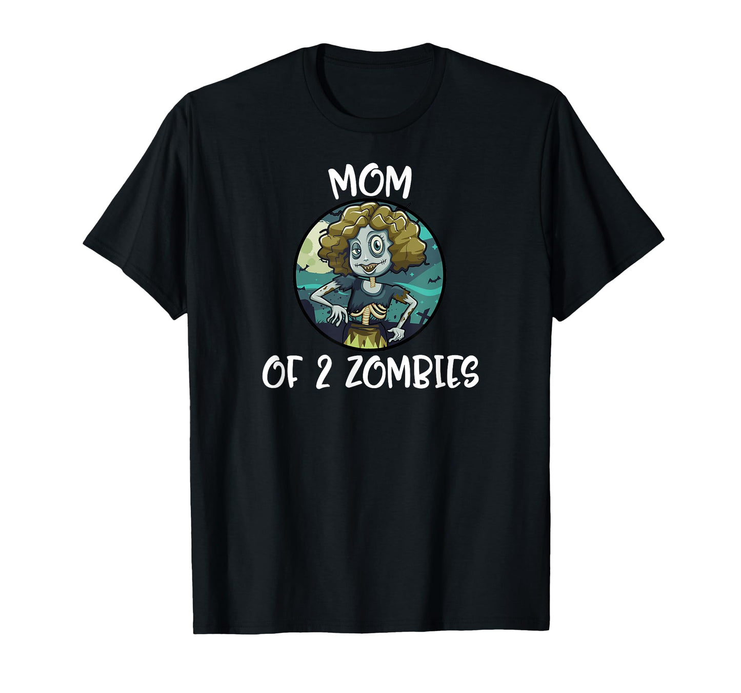 Mother's Day Mom Of 2 Zombies Women Gift T-Shirt