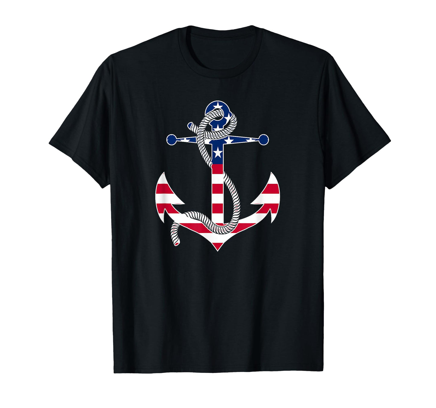 American Flag Patriotic Anchor - Memorial Day 4th of July T-Shirt