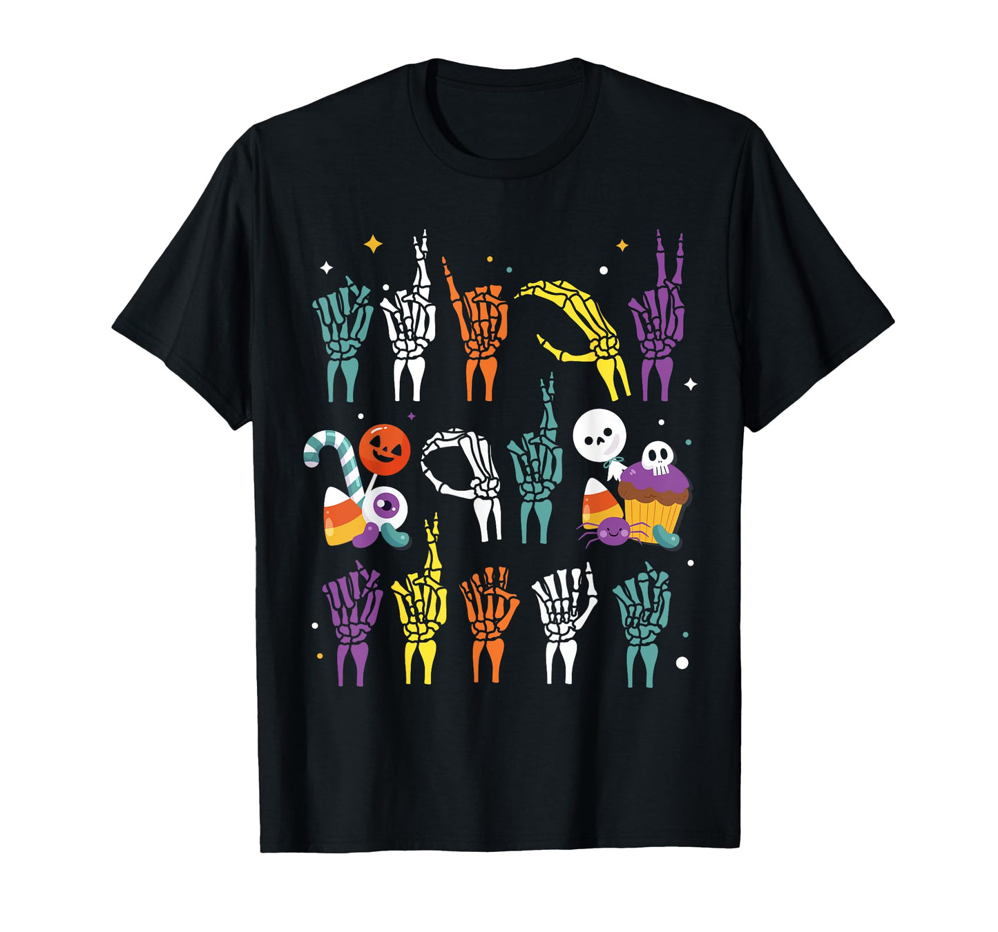 Trick or Treat ASL Hands American Sign Language Halloween T-Shirt