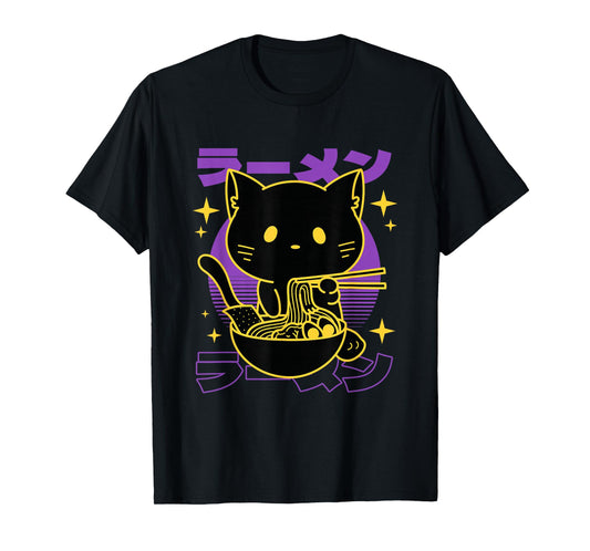 Ramen Cat Japanese T-Shirt