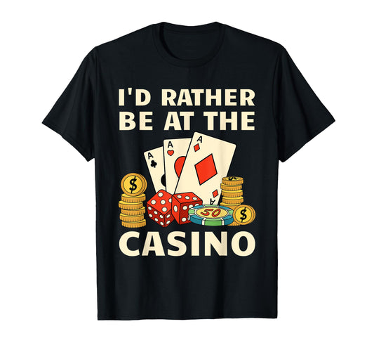 Cool Casino Lover Art For Men Women Casino Gambling Gambler T-Shirt