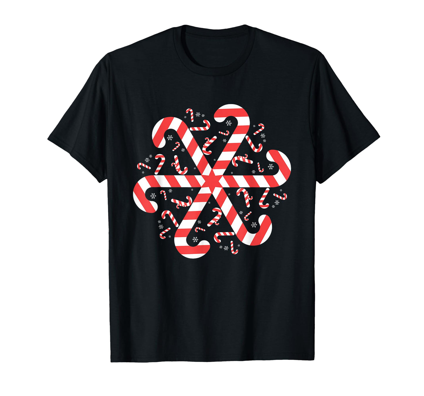 Christmas Snowflake Candy Cane T-Shirt
