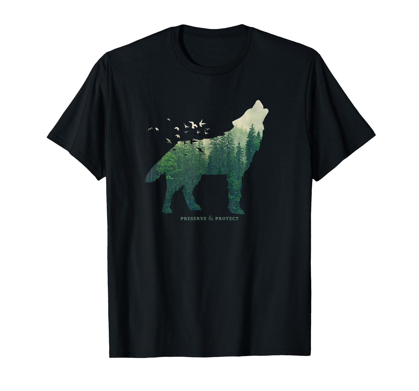Vintage National Park Wolf Preserve & Protect Nature T-Shirt