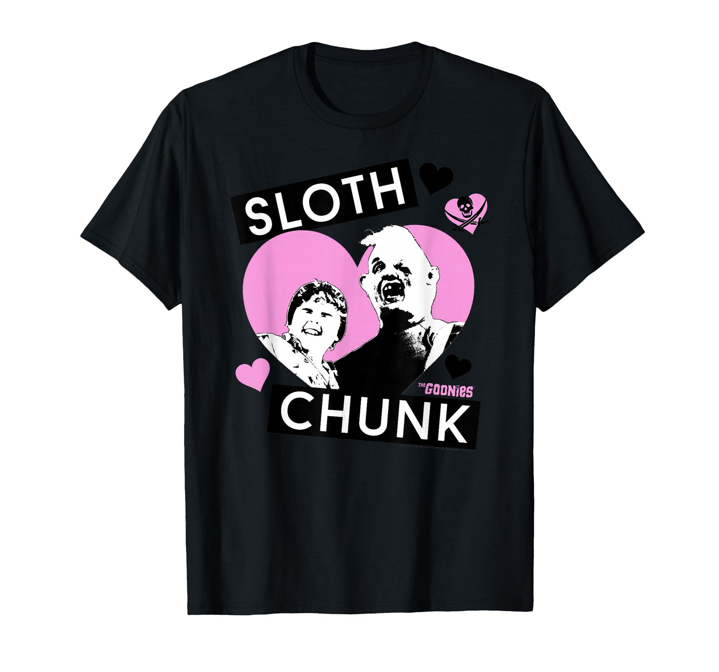 The Goonies Sloth and Chunk Hearts Movie T-Shirt