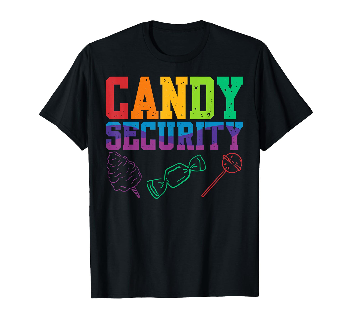 Candy Security Candyland Halloween Costume Kids Teens Adult T-Shirt