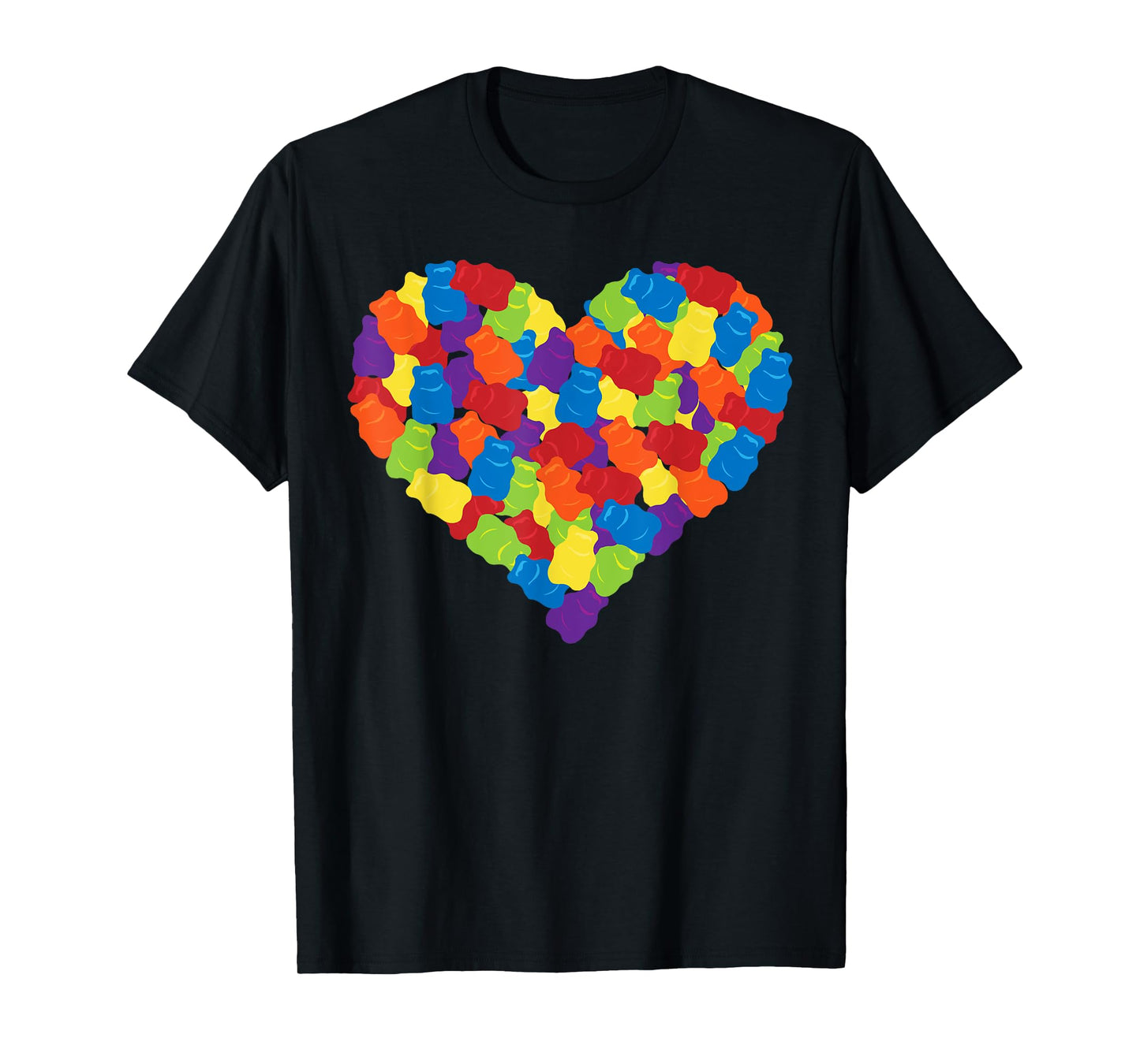 Chewing Bears Heart Gummy Candy T-Shirt T-Shirt