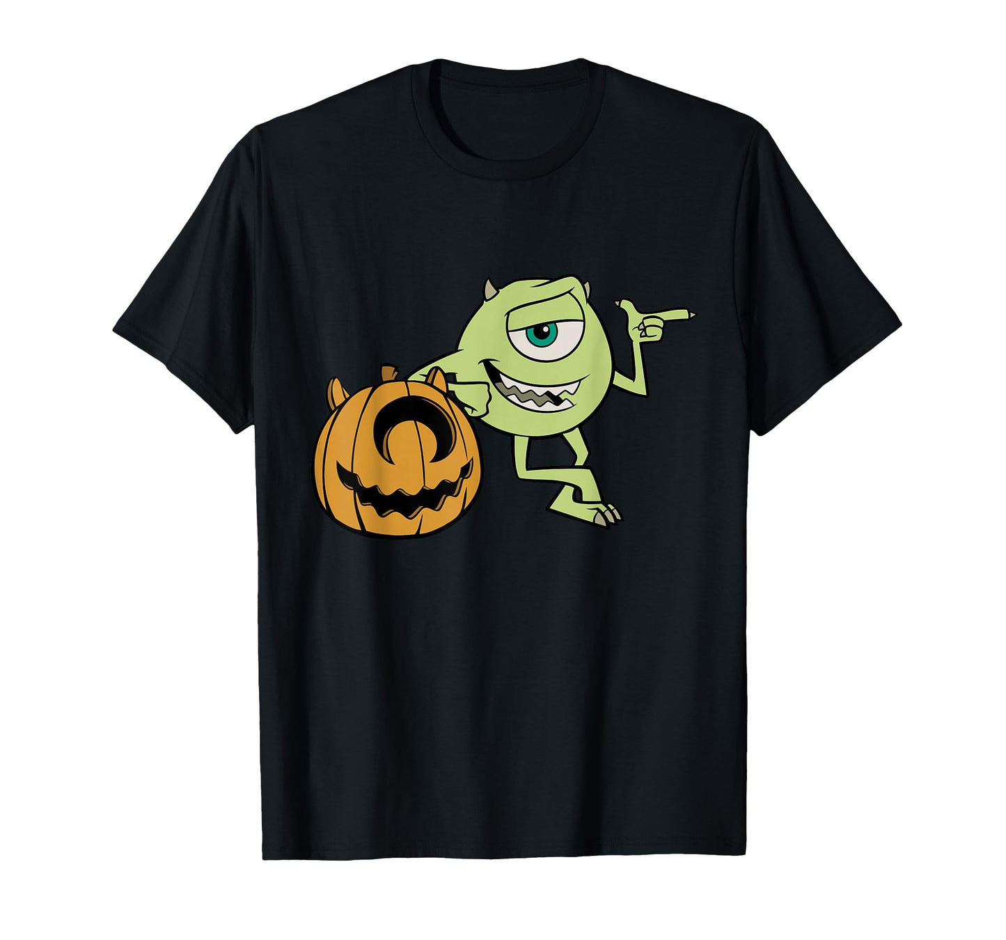 Disney Pixar Mike Halloween Pumpkin Pose T-Shirt