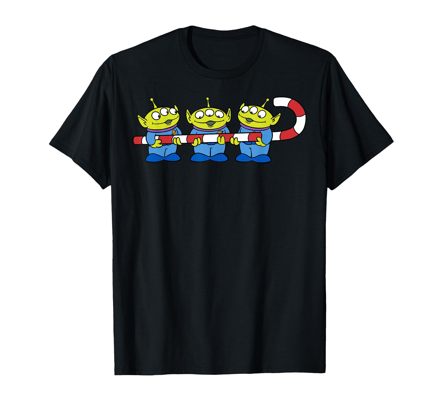 Disney Pixar Toy Story Aliens Candy Cane Holiday T-Shirt