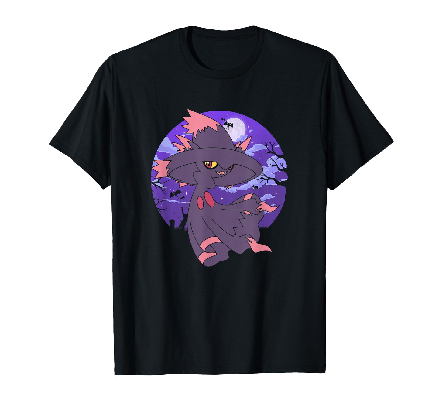 Pokémon Mismagius & Zubat Creepy Graveyard At Night T-Shirt